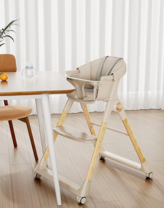 <span class=keywords><strong>Silla</strong></span> de comedor de bebé ajustable 3 en 1 de lujo para niños con diseño plegable y <span class=keywords><strong>ruedas</strong></span> giratorias opcionales - Product Image 3