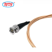 Cable SDI Delgado de 75 Ohmios de Fábrica, Ensamblaje de Cable de Conexión RF RG179 Recto con Conector BNC Macho a Conector BNC Macho para Video UHD 4K