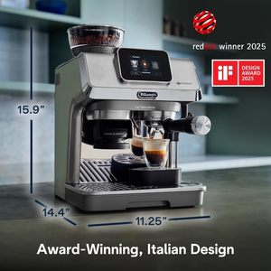 DL-4 Dedica Duo - <span class=keywords><strong>Cafetera</strong></span> Espresso Compacta, <span class=keywords><strong>Cafetera</strong></span> de Infusión en Frío, Vaporizador de Leche, 15 Bares, Color Verde Pistacho, para Baristas Caseros - Product Image 6