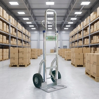 Chariot à main et chariot de transport robuste en alliage d'aluminium avec monte-escalier, haute capacité de charge, pliable, empilable, durable, pour le stockage