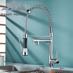 Robinet de <span class=keywords><strong>cuisine</strong></span> professionnel Wayon <span class=keywords><strong>avec</strong></span> <span class=keywords><strong>douchette</strong></span> extractible à ressort, <span class=keywords><strong>mitigeur</strong></span> monocommande, finition Gun Metal - Product Image 4