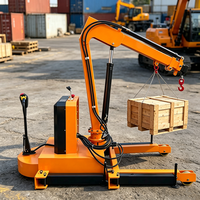 Mini-grue électrique mobile 2000 kg 48 V montée sur camion avec télécommande