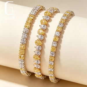 <span class=keywords><strong>Bracciale</strong></span> Tennis di Lusso in Oro Giallo 14k/16k/18k con Diamanti Coltivati in Laboratorio per Donna e Uomo - Regalo Festa della Mamma - Product Image 5