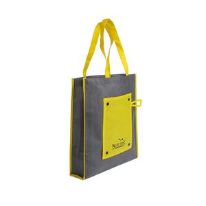 New Design Reusable Shopping <b>Bag</b> Folding Non Woven Tote <b>Bag</b> With Button - Product Image 2