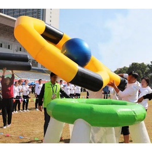 Jeu de sport interactif raquette de tennis jeu de course construction d'équipe gonflable intéressante coopération en équipe raquette de tennis gonflable - Product Image 3