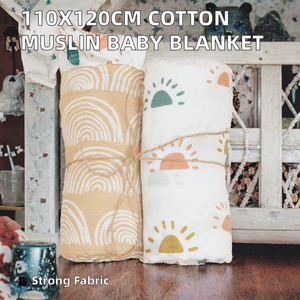 Ingrosso su misura 110x120cm 200TC cotone 100% neonato bambino avvolgente avvolgi asciugamani da bagno coperta di mussola per bambini - Product Image 2