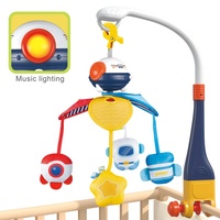 Mobile musical rotatif pour berceau de bébé, jouet suspendu au lit, hochet pour nouveau-né, clochette de lit pour l'éveil et le développement