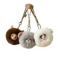 Porte-clés Zodiaque en Peluche Polyester 12 cm – Animaux en Peluche (Poulet/Chien/Mouton/Vache/Cheval) – Pendentif Doux, Jouet, Anneau de Clés, Accessoire de Sac