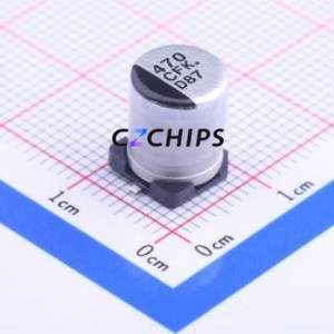 ตัวเก็บประจุอิเล็กโทรไลต์อะลูมิเนียมแบบ SMD รุ่น EEEFK1C471P ขนาด D8xL10.2 มม. ความจุ 470uF ค่าความคลาดเคลื่อน 20% แรงดันไฟฟ้า 16V กระแสไฟฟ้า 450mA-120Hz - Product Image 1