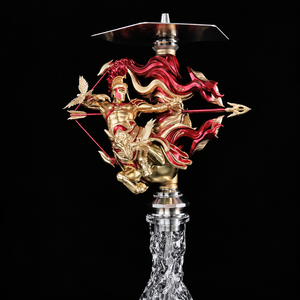 Vase décoratif en résine et acier inoxydable de 60 cm, sculpture d'archer, pour chicha, idéal pour l'aménagement intérieur des hôtels et salons - Product Image 1