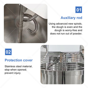 Mélangeur à spirale sur support de nouilles à gâteau en acier inoxydable ORME 15kg 25kg 50kg 55kg Mélangeur à pâte horizontal Philippines - Product Image 4