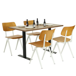 High Quality Metal Veneer Dining <strong>Chair</strong> <strong>and</strong> Matching <strong>Table</strong> for Hotel Restaurant Meeting Room Cafe Area - Product Image 6