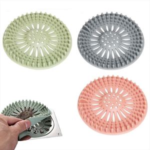 Plastic Durable Sink <b>Drain</b> Strainer Hair Catcher Flexible Multi-Color <b>Drain</b> Covers for <b>Bathroom</b> Tub Shower - Product Image 1