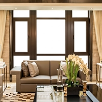 Ventanas Abatibles de Aluminio con Doble Acristalamiento y Aislamiento Térmico, Función Insonorizante, Acero Inoxidable para el Hogar