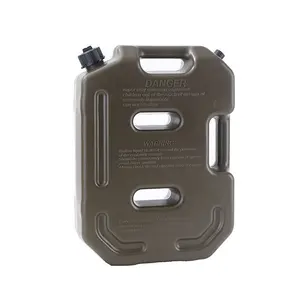 GARIDA 10L Gasoline Tank Portable Automobile Motorcycle Durable Plastic Jerry Can Spare Fuel Oil Tank Anti Static Green Barrel