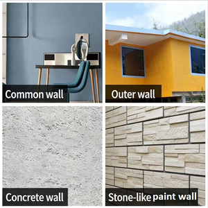 Revêtement liquide <span class=keywords><strong>transparent</strong></span> pour murs extérieurs, résistant aux UV, anti-salissure, imperméable et brillant pour façades de bâtiments, peinture effet pierre. - Product Image 5