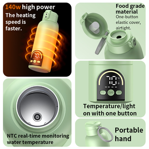 Bouilloire électrique portable intelligente 2025, mini, sans fil, chauffe-eau USB rechargeable, chauffe-<span class=keywords><strong>lait</strong></span> pour bébé, <span class=keywords><strong>lait</strong></span> maternel, utilisation en extérieur - Product Image 3