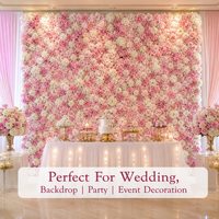 Panneau de fleurs artificielles multicolores en gros pour la décoration de fonds de mariage, de centres commerciaux, de vitrines et d'événements/fêtes