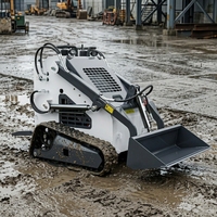 Mini-chargeuse compacte sur chenilles avec moteur diesel CE EPA, capacité de 360 kg à 380 kg, avec godet et broyeur hydraulique, directement de l'usine