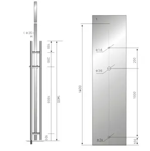 Fashionable stainless steel door handle