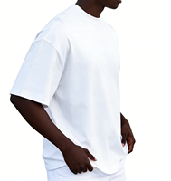 T-shirt unisexe grande taille en gros, impression numérique personnalisée, logo de votre marque, coton, blanc, coupe oversize