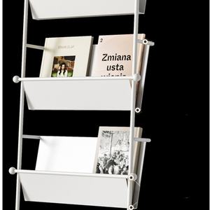 كينو بسيط صحيفة الرف الكلمة مجلة القرون الوسطى متعددة الطبقات عرض تخزين الرف كريم الرياح ضد الجدار - Product Image 3