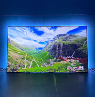 Écran de projection CAAVITS 100 120 150 pouces 4K HD, cadre fixe étroit, écrans noirs à rejet de lumière cristalline, montage mural, écran de cinéma