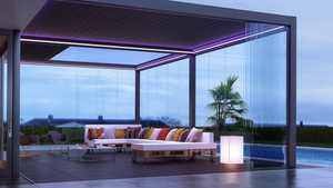 <span class=keywords><strong>Pérgola</strong></span> de aluminio bioclimático impermeable 4x3, <span class=keywords><strong>toldo</strong></span> motorizado para jardín al aire libre, sistema de techo, <span class=keywords><strong>toldo</strong></span> LED con persianas, Kits opcionales - Product Image 4