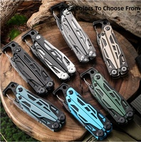 Kit de pinces multifonctions industrielles 16-en-1 avec couteau pliant en aluminium, tournevis, outils de sertissage, pour réparation, camping, extérieur, métrique, OEM