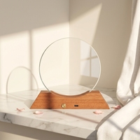 Souvenir en cristal LED gravé sur mesure avec base lumineuse en bois, coffret cadeau de luxe pour souvenirs et récompenses