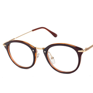 Maidis Unisex Eyeglasses Frames Oval Full Frame Anti Blue Light Plano Glasses Artistic Style - Product Image 4