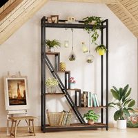 Étagère à plantes haute à 7 niveaux pour salon, balcon, intérieur, en métal et bois, support de fleurs, présentoir pour patio, maison et jardin, moderne