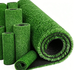 Tiges d'herbe artificielle verte pour aménagement paysager et décoration de parterres de fleurs - Product Image 3