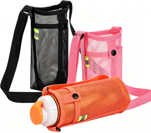 Sangle de transport personnalisée en maille pour bouteille d'eau, légère (100g), portable, réglable, pour camping, extérieur, été, multi-usages - Product Image 1