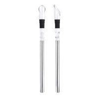 Bâton de refroidisseur de vin 3-en-1 en acier inoxydable bâton de refroidisseur de bouteille de vin tige de refroidissement rapide de vin sans glace avec aérateur et verseur