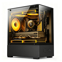 Caja de PC MicroATX ITX en Oferta, Panel Lateral de Vidrio Templado, Compatible con Refrigeración Líquida de 240 mm, GPU de 280 mm, Fuente de Alimentación ATX, Chasis de Computadora