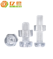 Kit d'assortiment de vis et d'écrous à tête cylindrique Phillips en acrylique transparent pour PC, fixations en plastique