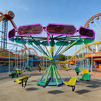 Manège à chaises volantes sur mesure avec éclairage LED, balançoire rotative pour fête foraine, équipement de fête foraine certifié CE ISO