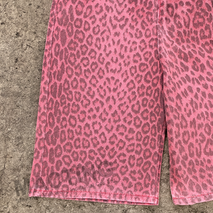 特注Y2kストリートウェアヒョウパンツパンツカモオールオーバープリントフレアバギーデニムジョールジャンショーツ - Product Image 2