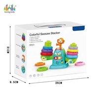 Anneau d'équilibre arc-en-ciel en plastique écologique Konig Kids avec lumières et musique, jouets éducatifs précoces pour bébés de 18 mois et plus