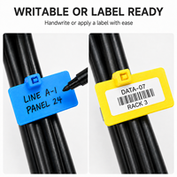 Etiquetas de Identificación para Logística, Autoadhesivas, de Nailon, RoHS REACH, Industriales, Escriturables, Grandes, con Cierre Automático, para Cables