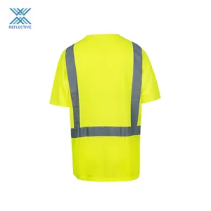 LX Wholesale Reflective Hi Vis Safety Polo Shirt Long Sleeve Men Shirt Industrial Workwear Plus Size Road