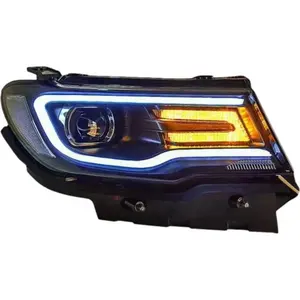 HOT sale high quality upgrade to LED DRL LED cornering headlamp headlight for Jeep Compass head lamp head light 2017-2020