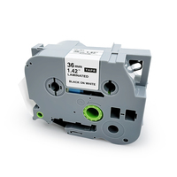 Ruban d'étiquetage compatible avec l'imprimante Brother P-touch, 6 mm, 9 mm, 12 mm, 18 mm, 24 mm, 36 mm, cassette de ruban d'étiquetage TZE