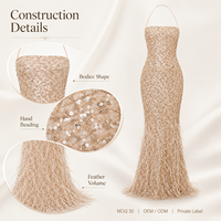 Robe de soirée sirène à paillettes pour femmes, dos nu, sans manches, robe de cérémonie longue, robe de soirée pour invitées de mariage