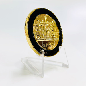 Thấp moq bền nghệ thuật <span class=keywords><strong>3D</strong></span> kim loại tiền xu tùy chỉnh vàng mạ nổi xây dựng thiết kế thách thức tiền xu cho lưu niệm - Product Image 5