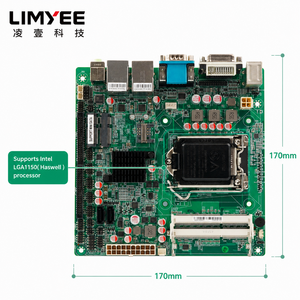 Carte mère LIMYEE Intel H81 industrielle Mini ITX <span class=keywords><strong>double</strong></span> DDR3 pour ordinateur de bureau LGA 1150 3SATA Watchdog <span class=keywords><strong>4K</strong></span> <span class=keywords><strong>HDMI</strong></span> Windows 10 Linux OEM/ODM - Product Image 2