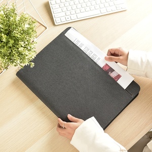 Pu da A4 A5 B5 kinh doanh chất kết dính thư mục tập tin tổ chức danh mục đầu tư với hộp túi trường hợp cho văn phòng làm việc Túi xách cặp - Product Image 3