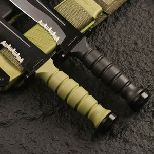 Couteau professionnel multifonctionnel à lame fixe en acier inoxydable, manche G10 vert, qualité DIY, personnalisable OEM - Product Image 4