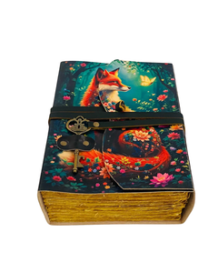 Grimoire de 400 pages en cuir de renard, carnet de sorts vierge, livre des ombres, grand journal - Papier fait main, journal vintage pour femmes - Product Image 3